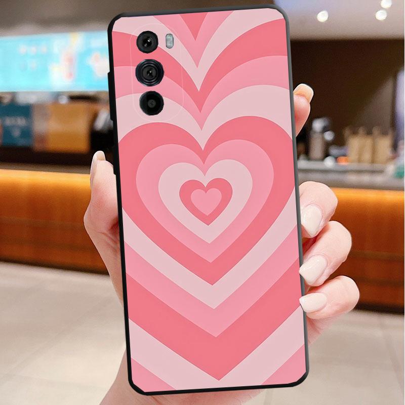 Pink Aesthtic Phone Case For Motorola Edge 50 40 Pro 60 50 40 30 Ultra Neo Fusion Moto G Play G Stylus G Power G