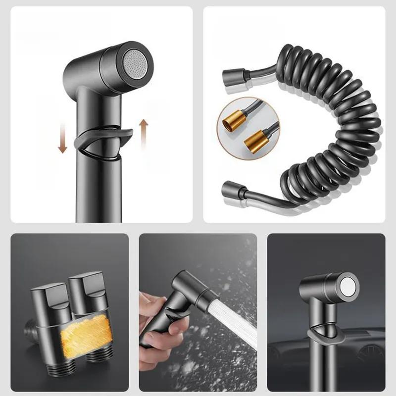 Bidet-Sprühset, Wasserstrahl, Hochdruck, Handbidet-Sprüher, Toilettenreinigung, hygienische Dusche für Badezimmerzubehör