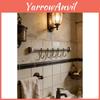 Heavy Duty Stainless Steel Wall Mount Rack With Double Layer Hooks For Kitchen Utensil And Pot Storage