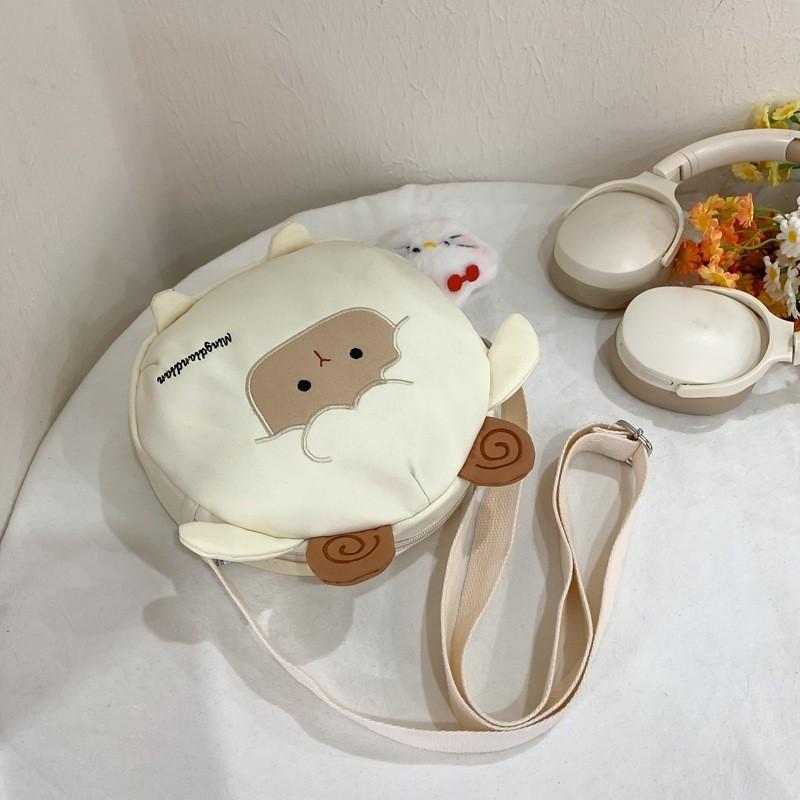 Adorable Japanese Style Kid's Shoulder Bag Cute Cartoon Lamb Design For All Ages