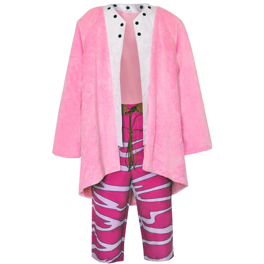 One Piece Donquixote Doflamingo Cosplay Kostým Pánský Halloweenský Večírek Oblečení Set