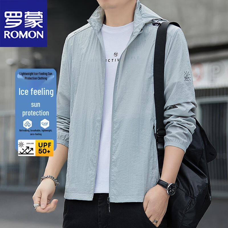 ROMON Men's Ice-Feel Hooded Sun Protection Jacket
