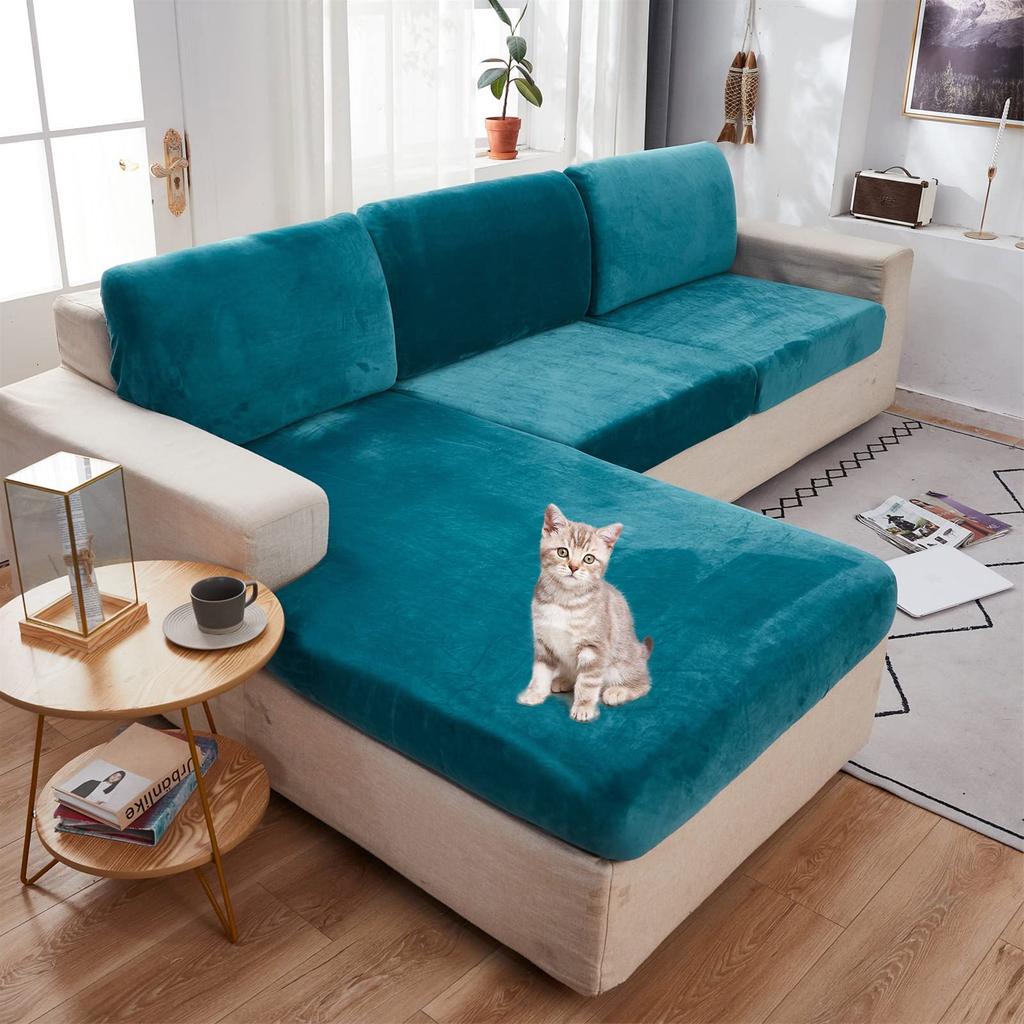 Aksamitna poszewka na kanapę Poszewka na poduszkę Gruba żakardowa solidna miękka rozciągliwa Sofa narzuty Funiture Protector