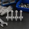 304 Stainless Steel Fuel Tank Mounting Bolts, 4 Threaded Assemblies with Formed Metal Retaining Plates for Mounting Hardware Replacement