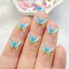 50Pcs Cute Mini Cartoon Colorful Butterflies Nail Art Resin Designer Charms Diy Craft For Nail 3D Decorations Jewelry