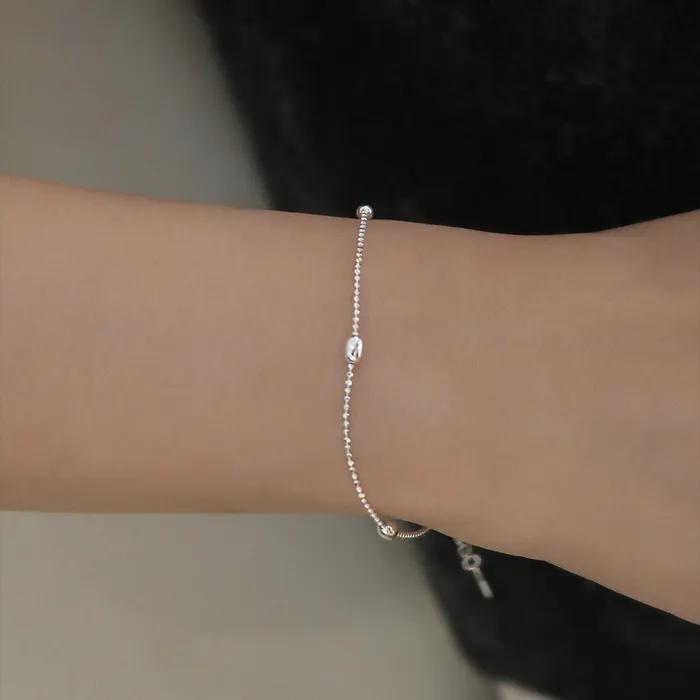 925 Silver Oval Point Chain Bracelet