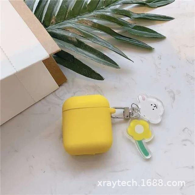 ins cute flower cloud keychain for apple AirPods Pro earphone cover 1/1/1 generation silicone soft case