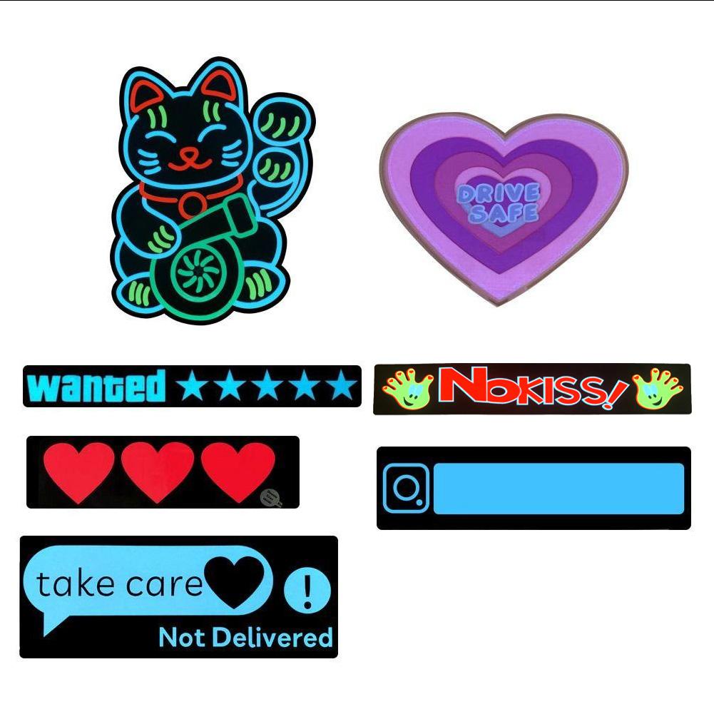Windschutzscheibe Elektrische LED Gesucht Auto Fensteraufkleber Auto Moto Sicherheitsaufkleber Dekoration Autoaufkleber Sicherheitsschilder Für Auto/Moto