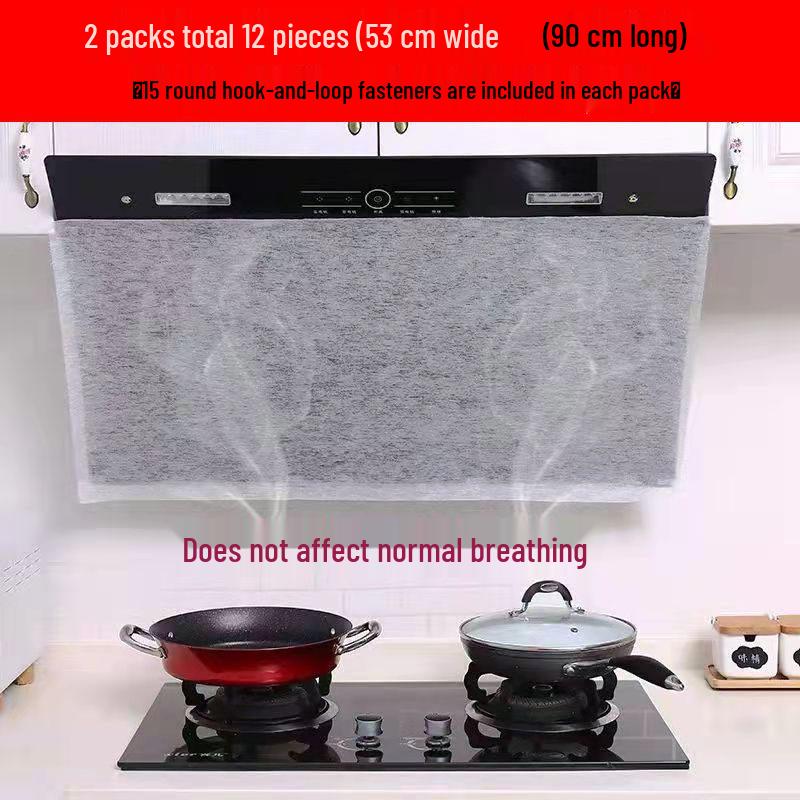 Oil Absorbing Range Hood Filter: Oil & Smoke Proof Sticker and Gasket Strip.