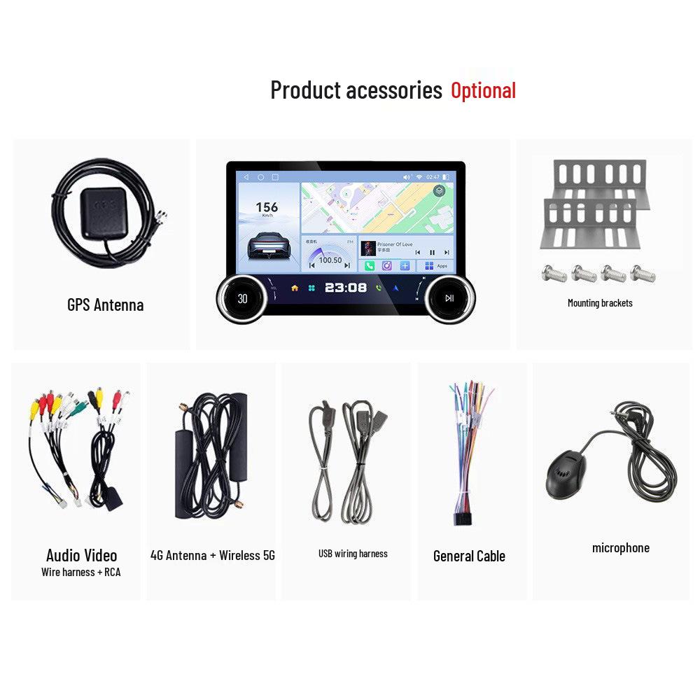 Dingwei TS18 10-inch 4G Wireless CarPlay Android Navigation System with Universal Knob Control