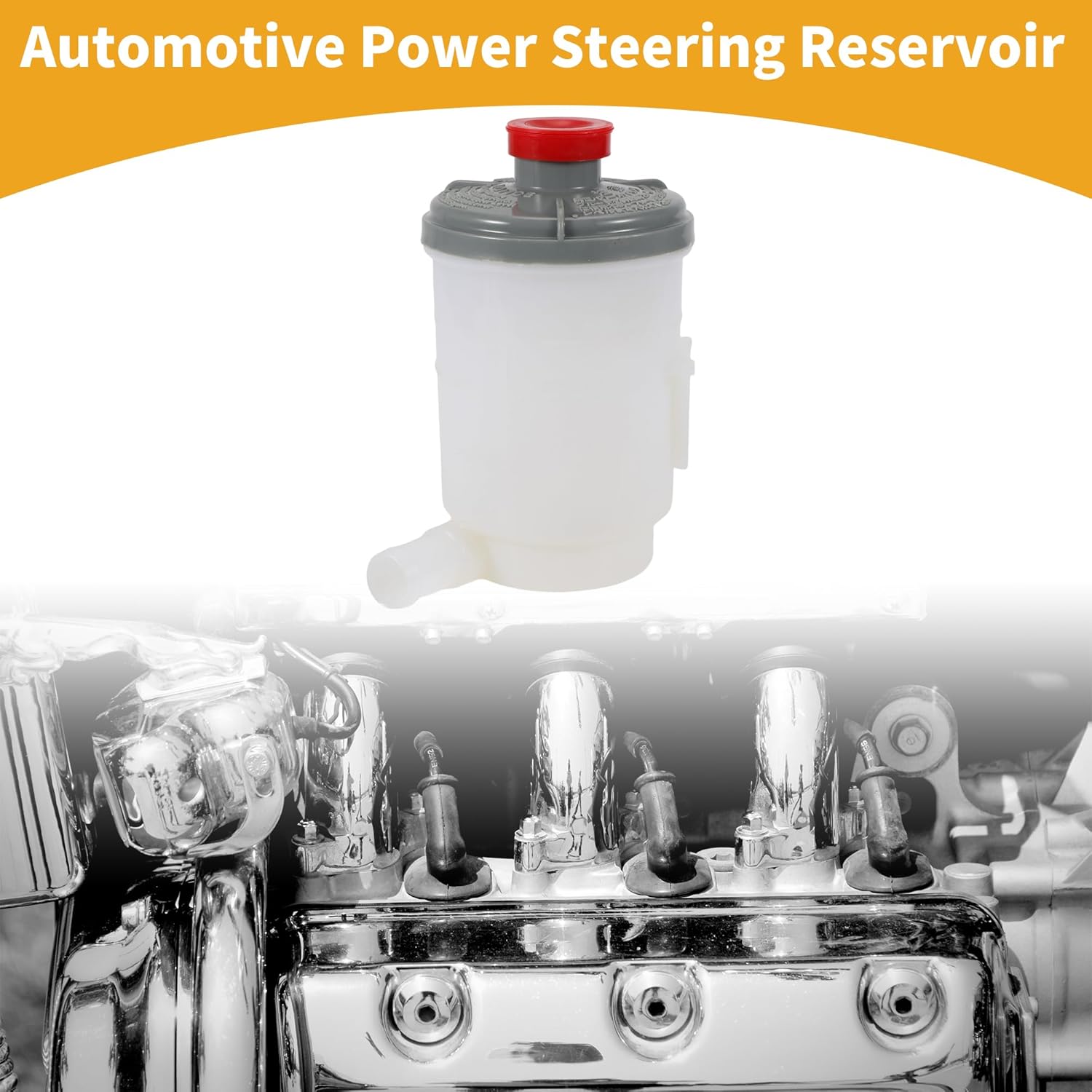 Power Steering Reservoir - No.53701S87A01 Car Automotive Power Steering Tank - for Honda Odyssey 1999-2004 Plastic White - 1 Pc