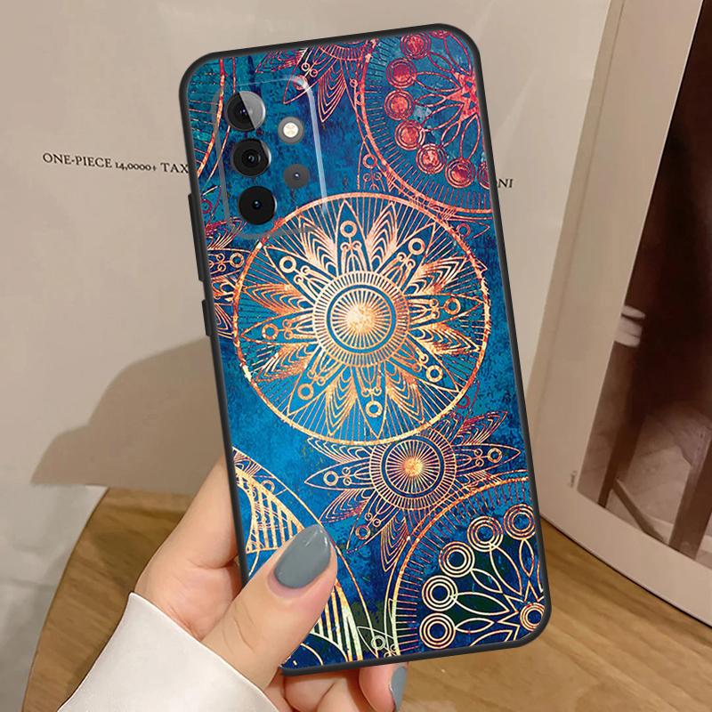 Trippy Tie Dye Floral Mandala Case For Samsung Galaxy A34 A54 A17 A35 A55 A06 A16 A26 A36 A56 A53 A32 A52 A33 A13 A14 A15