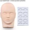 Eyelash Extension Training Head Makeup Practice Model Kit Fake Mannequin Head Rubber Eye Practicing Lashes Extensions Supplies
