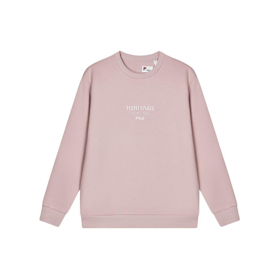 

FILA Heritage Series Letter Round Neck Pullover Sports Sweatshirt Men sweatshirt Light-Purple Red F11M418210F-PK