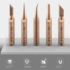 5Pcs Oxygen-free Copper Lead-free Solder Non-stick Tin Tip Soldering Iron Tips Welding Nozzle DIY Tools Set for Horns Plastic