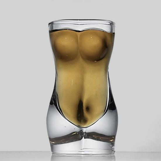 Skleničky na panáky ve tvaru těla na párty, Vtipný miniaturní pohárek na alkohol v podobě lidského trupu, Kreativní novinka sklenice na pití do baru, Jedinečný dárek pro dospělé
