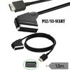5.9ft SCART RGBs Cable For 1 2 3 Systems Enhanceds Sound Video Quality TV Gaming Accessory