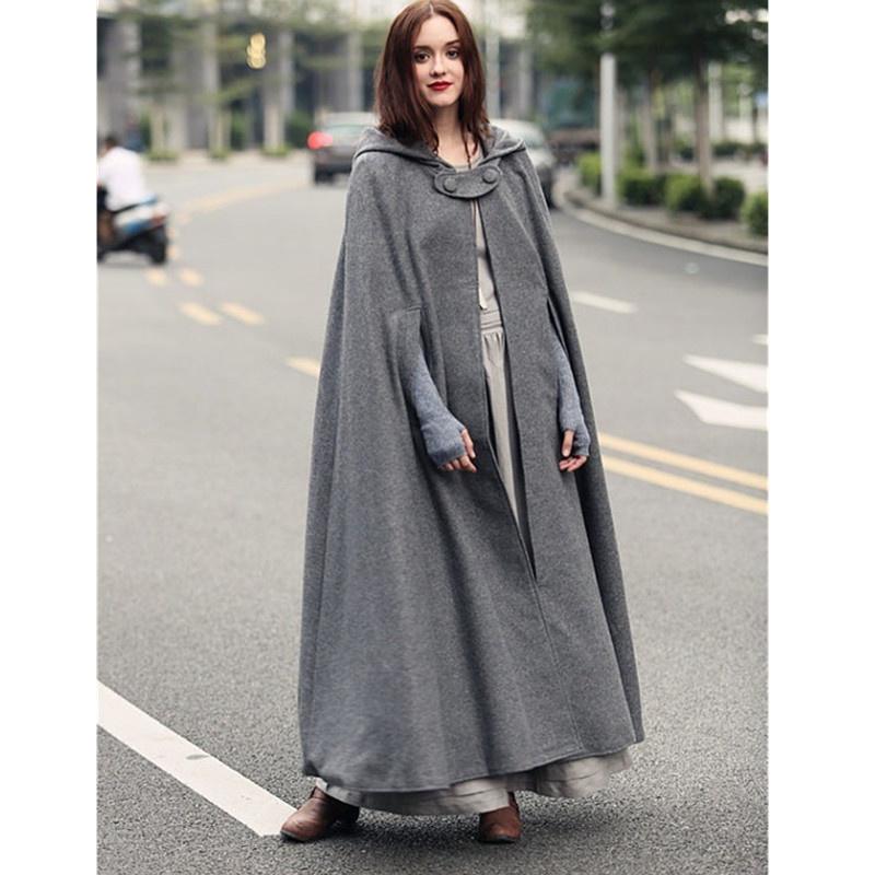 Halloween Costumes for Adult Women Medieval Cosplay Retro Lace Long Cloak with Hat Party Renaissance Noble Woman Costume