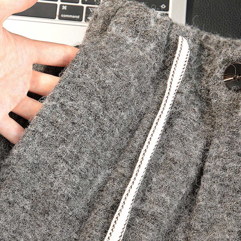Women's Wool Blend High-Waisted Drawstring Casual Pants