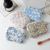 New Cartoon Floral Coin Purse Bow Print Large Capacity Storage Bag Headphone Bag