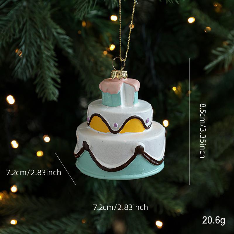 2026 Christmas Cute Color Painting Pendant Christmas Tree Pendant Window Display Christmas Home Decoration