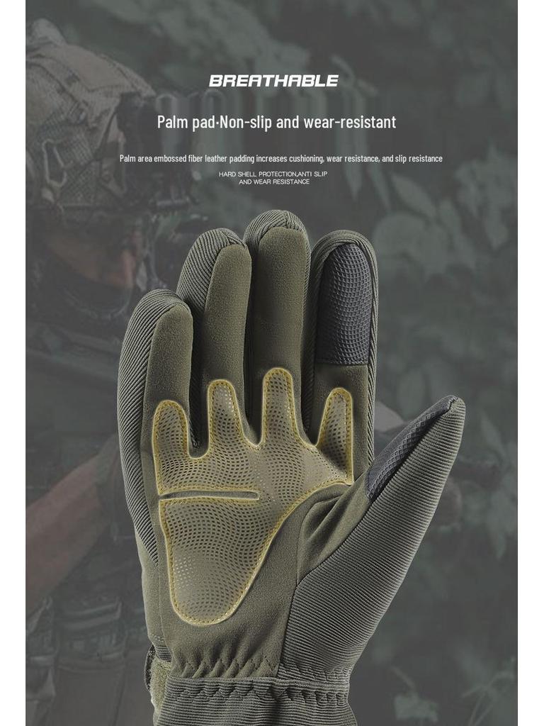 Men's Fleece-Lined Winter Tactical Gloves - Warm, Thick Softshell, Touchscreen Compatible for Outdoor Cycling