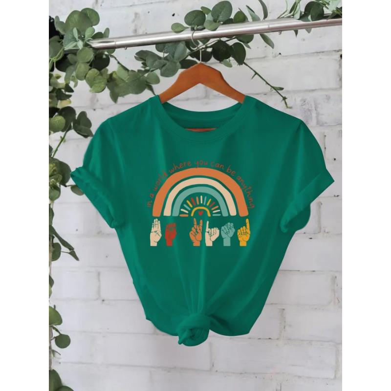 YYFS Damemote Uformelt sommer vår med korte armer bluser og skjorter med o-hals