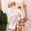 Dress Floral Colorful Emily Rabbit Plush Toy With Soft Pp Cotton Filling Children For