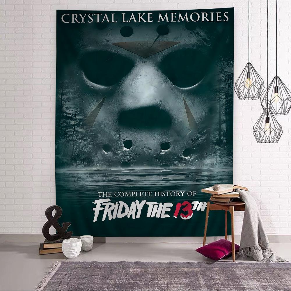 Friday the 13th DIY Wall Tapestry Hippie Flower Wall Carpets Dorm Decor Wall Art Decor
