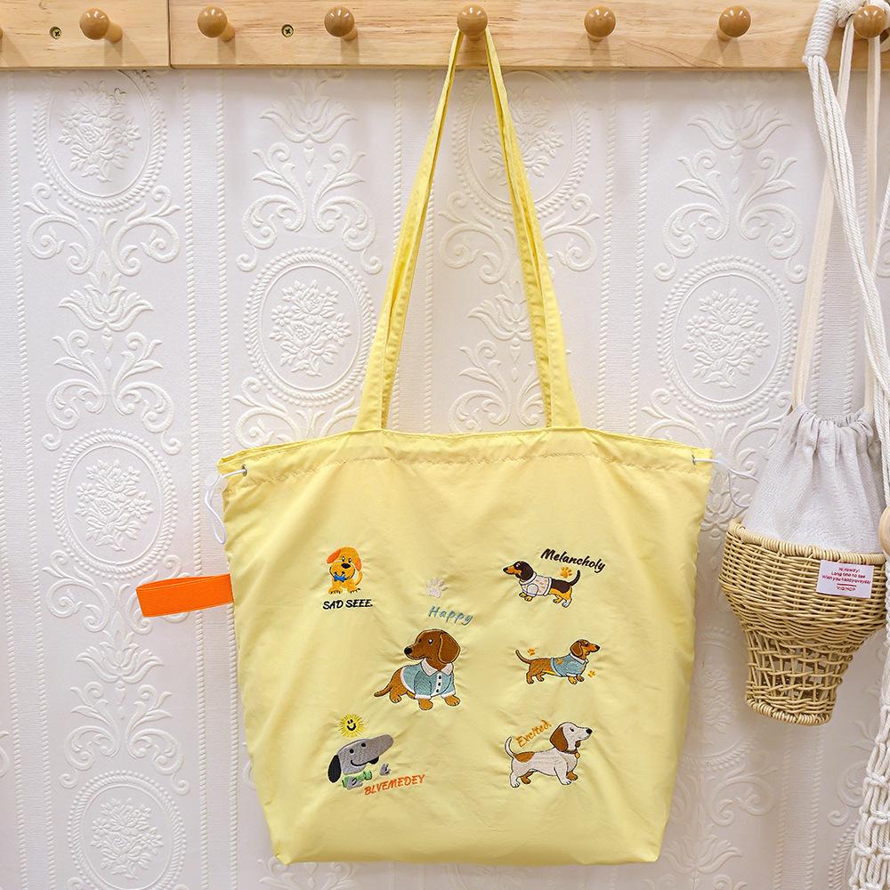 Женская холщовая сумка-тоут: Новый стиль, большая вместимость, одноплечная сумка