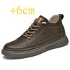 Luxury Brand Elevator Shoes Male Sneakers Leather Fashion Casual Heighten Shoes 6cm Thick-soled Non-slip Cowhide Business Shoes