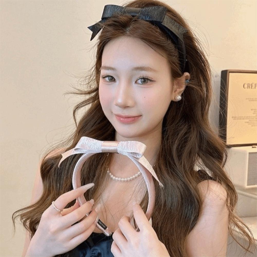 Non-Slip Balletcore Hair Band Satin Women Hairband Elegant Bow Headband  Girl/Women