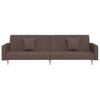Vidaxl 2-Seater Sofa, 2 Cushions, Taupe Color, Upholstered In Fabric