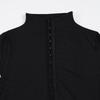 European & American Sexy Hollow Stand Collar High Slit Short Sleeve Long Dress