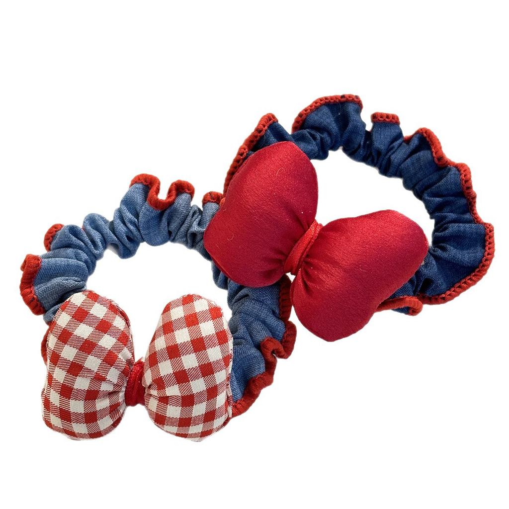 Fashionable Fabric Flower Braided Ruffled Flower Elastic Hair Tie Simple Hair Ring Versatile Hair Accessory