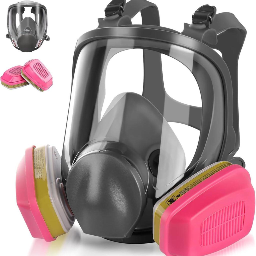 Multipurpose 6800-Style Respirator for Spray Paint, Dust, Chemical, and Pesticide Protection