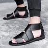 Fashion Trendy Breathable  Men's Sandals Classic Black Versatile British Style Outdoor Party Leisure Activity Men's Walking Shoes 38-44