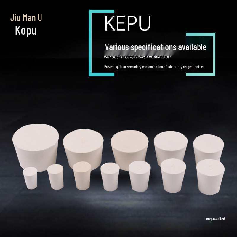 Round Silicone Stopper for Test Tubes and Erlenmeyer Flasks - Piercable and Dense