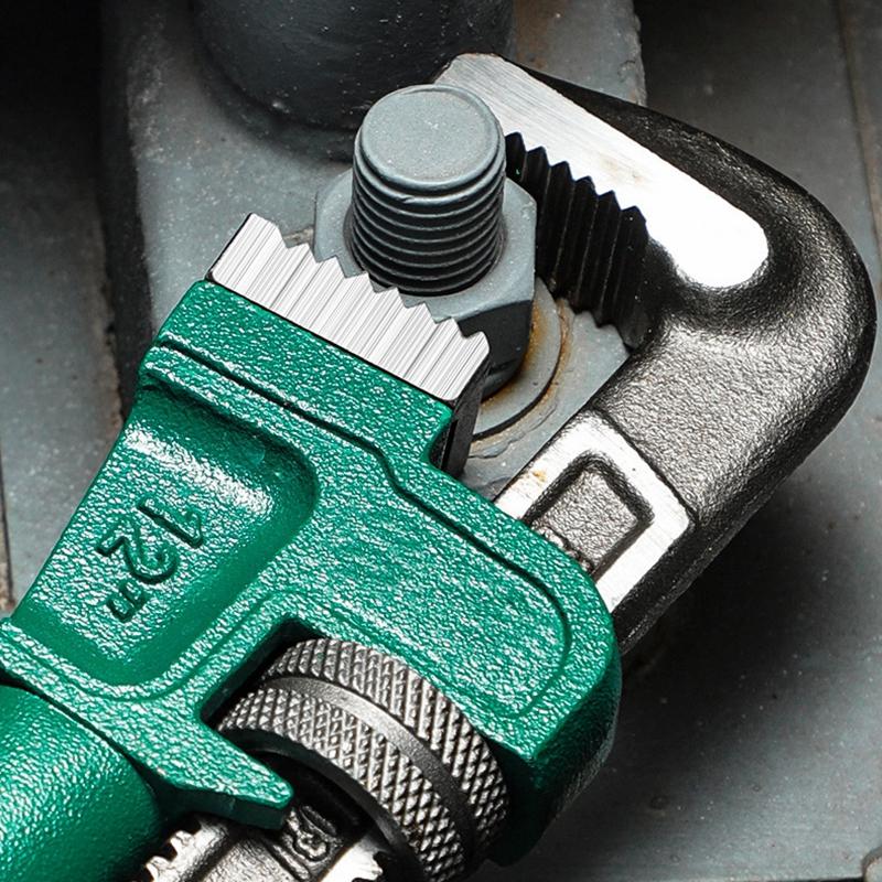 Heavy Duty Carbon Steel Straight Pipe Wrench 10", 12", 14", 18" Pipe Plier Universal Industrial Adjustable Plumbing Hand Wrench