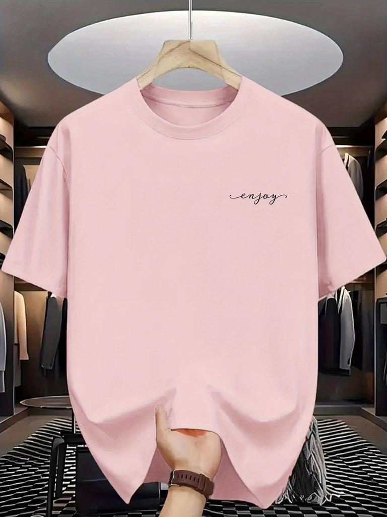 Summer Unisexs 100 pure cotton casual loose letter pattern printed comfortable sports round neck short sleeved Tshirt top
