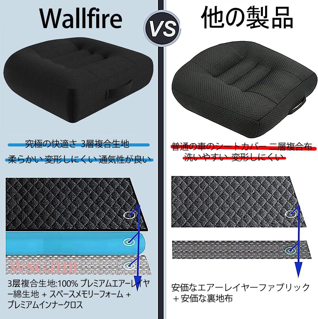 Wallfire Seat Cushion for Cars and Relieves Back Comfortable for Drivers and Back Washable Ideal for Respect for the Aged and Long Drives Chairs,