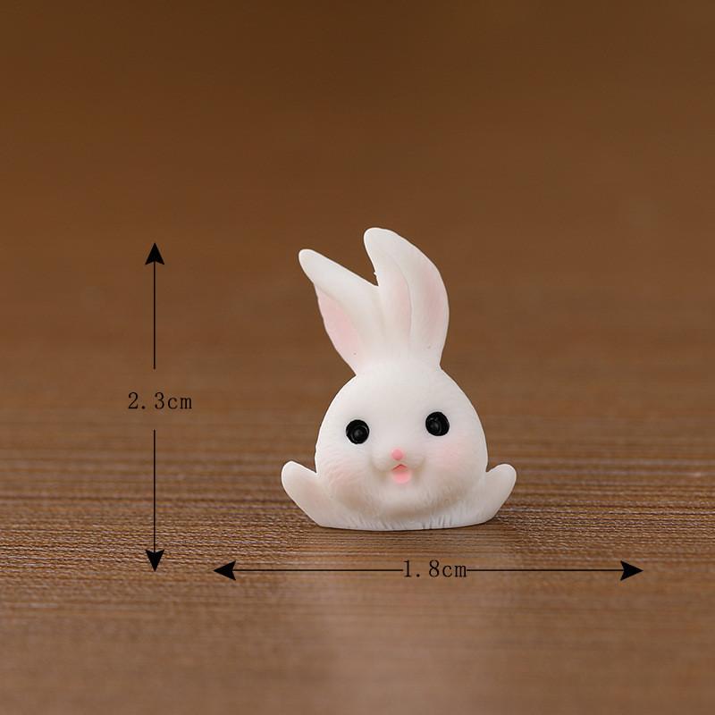 Charming Cartoon Resin Rabbit Figurine New Year Good Luck Bag For Home Decor