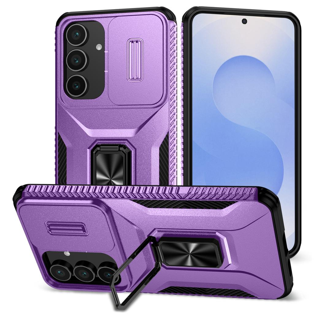 For Samsung Galaxy S25 FE Case Camshield Kickstand TPU+PC Anti-Slip Phone Cover