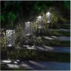 6PCS Outdoor Solar Lights Waterproof LED Hollow Pattern Garden Lamp Auto Sensor Pathway Lighting for Yard Patio Garden Decor