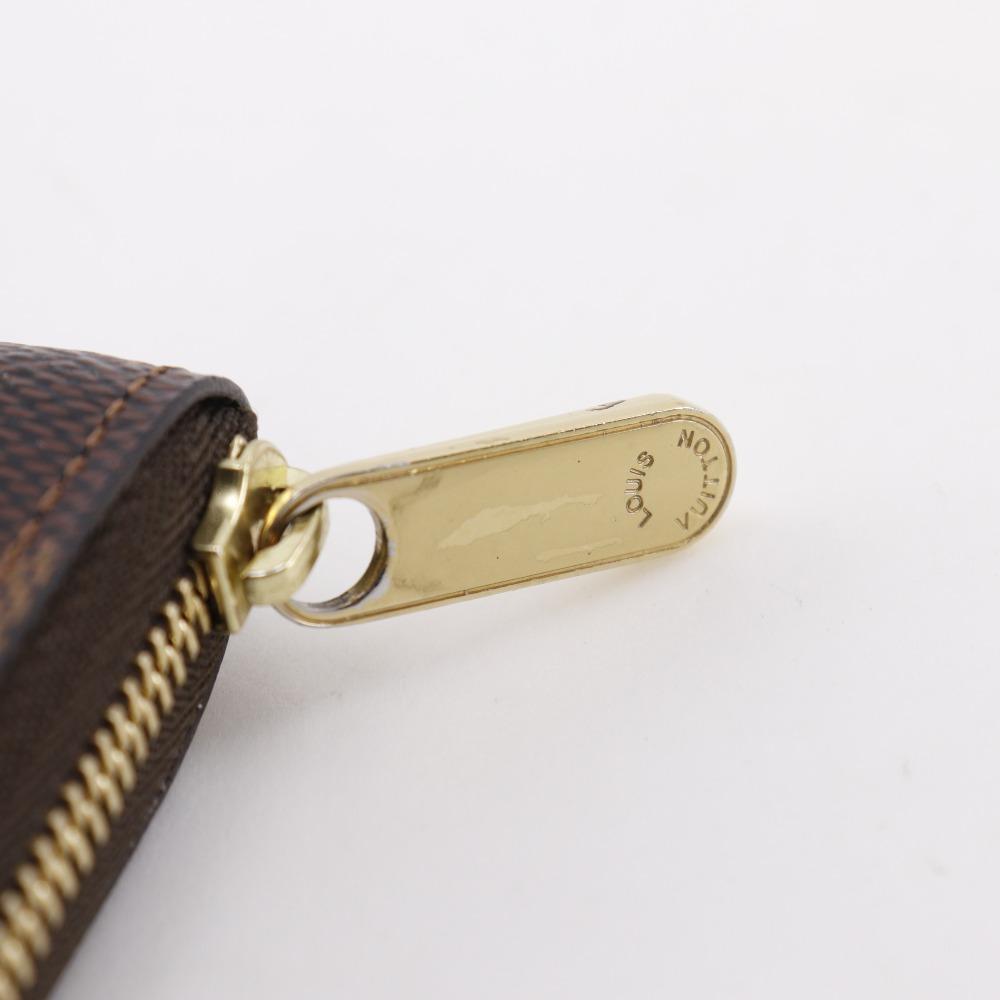 LOUIS VUITTON Zip Around Purse Coin Purse N63070 Brown Damier canvas unisex Used