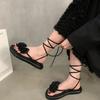 Fashion 2024 Summer Fashion Women's Sandals Fashion Ankle Cross Tie Women's Sandals