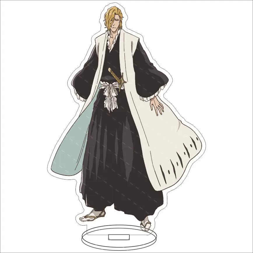 Anime BLEACH Acrylic Decorative Crafts Toy 15cm Ichigo Kurosaki Aizen Sousuke Collectible Figures Desktop Home Decoration
