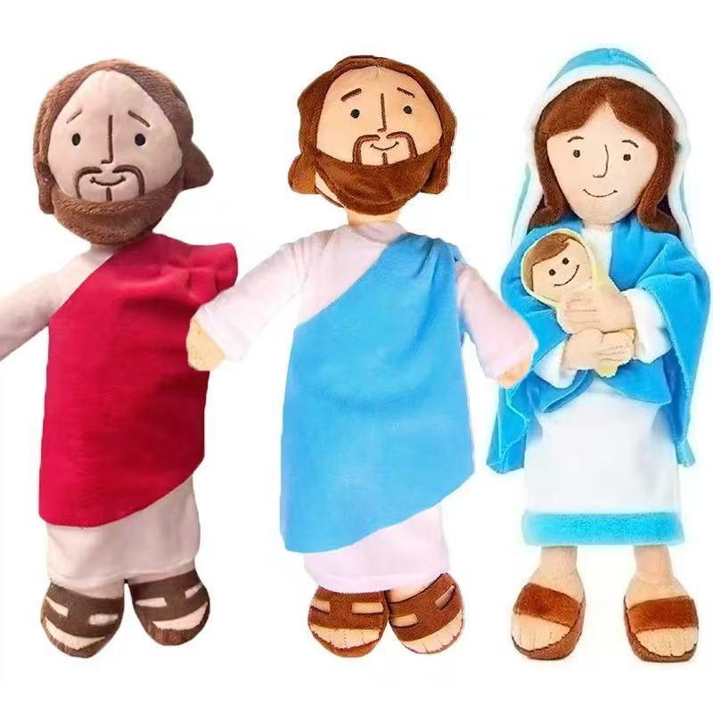 32cm Simulation New Arab Stuffed Plush Toy Figurine, Cartoon Anime Cute Doll, Jesus Praying To God Home Decoration