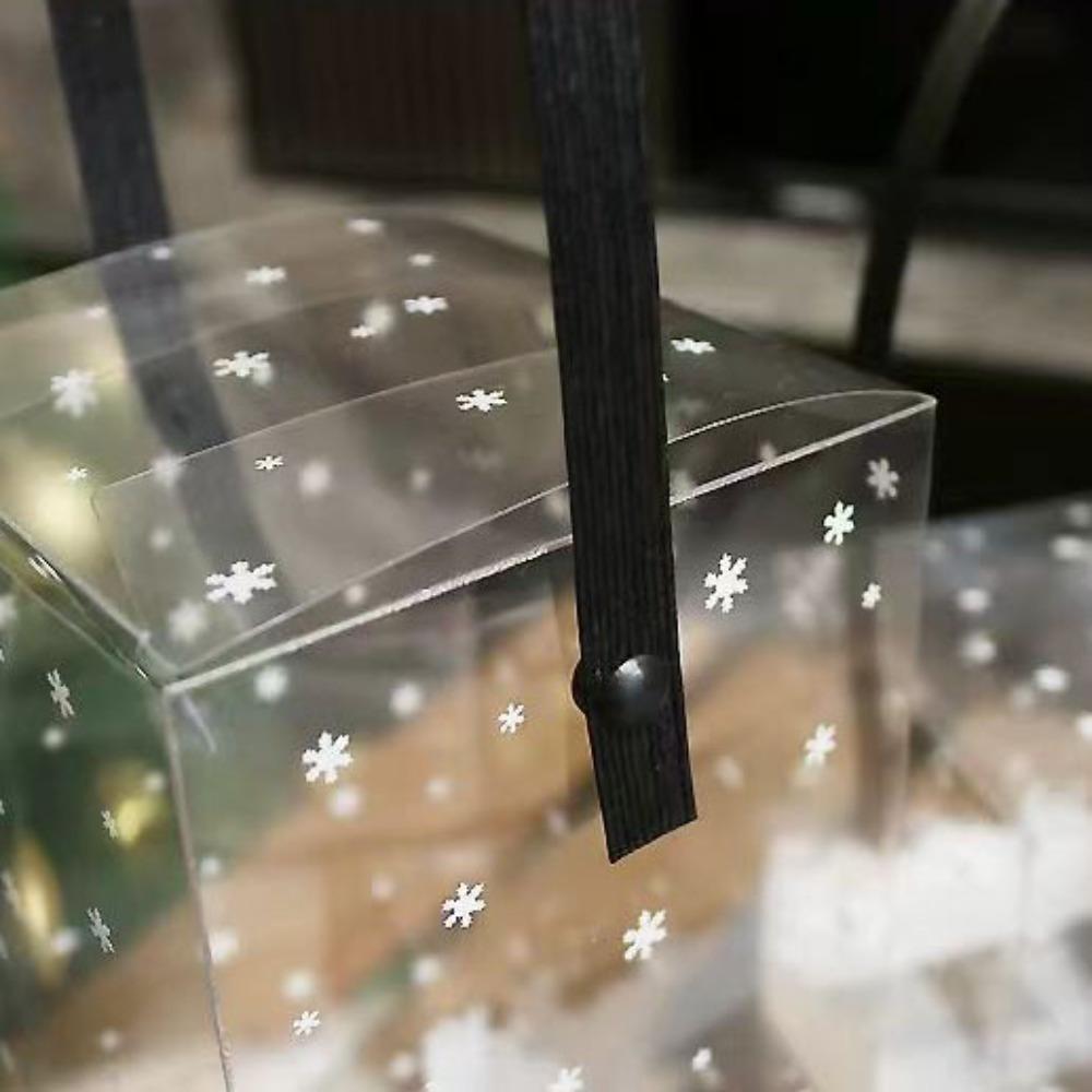 50pcs Transparent Gift Boxes with Handle Clear Treat Boxes for Festivals Parties Birthdays Weddings Gift Boxes for Party Wedding Graduation