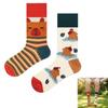 Unique AB Pattern Animal Socks Cotton Blend Breathable Moisture Wicking Seamless Construction Fit Men Women for Outdoor Activity